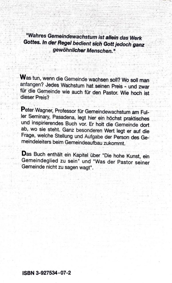Eine Wachsende Gemeinde Leiten - C. Peter Wagner - Image 2